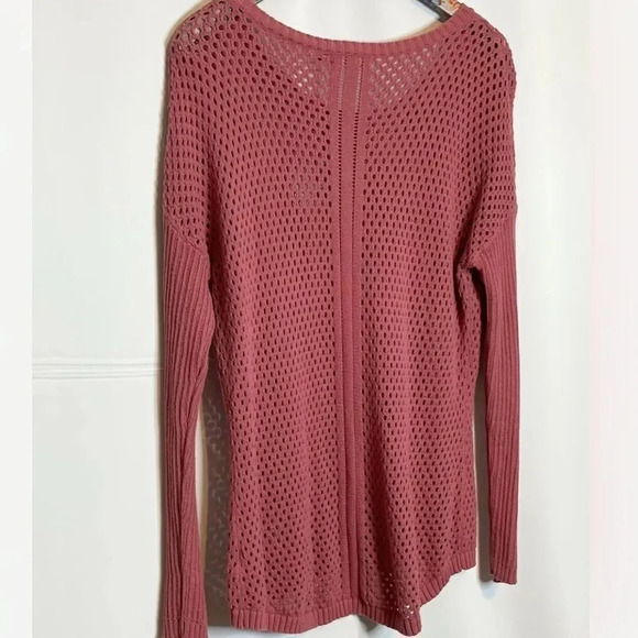 Prana | Parker Sweater Open Knit 100% Organic Cotton Red Slate - Picture 6 of 7